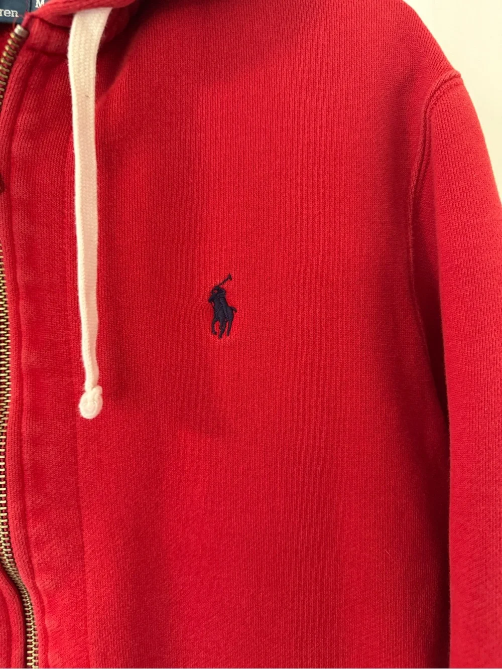 Polo by Ralph Lauren Red Full-Zip Hoodie Sweatshirt Men’s Med